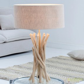 Veioza deosebita / Lampa de masa cu design rustic Treibholz Cara A-38154 VC