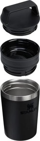 Cană termos neagră din oțel inoxidabil 230 ml Café-To-Go Travel Mug Black 2.0 – Stanley