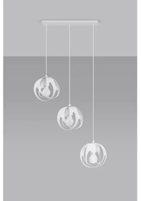 Lustră pe cablu TULOS 3xE27/60W/230V albă Sollux SL.1085