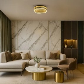 Plafonieră LED, 36 W/230 V, Ø 43 cm, auriu