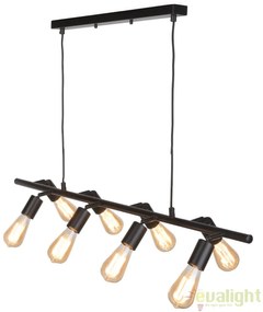 Lustra moderna cu 8 surse de lumina directionabile MIAMI, negru MIAMI/H8/B