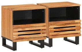 vidaXL Noptiere, 2 buc., 40x34x46 cm, lemn masiv de acacia