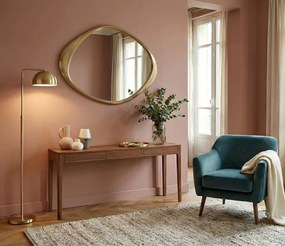 Oglinda de perete decorativa ORGANIC 90cm auriu