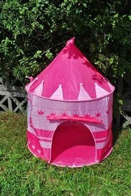 Cort de Joaca Pop-up XXL Pentru Copii NOVOKIDS™ Pink Princess, Pentru interior si exterior, Geanta transport inclusa, Dimensiuni 105X135 cm, Model
