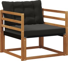 vidaXL Set de canapele de exterior Lemn solid de Acacia și Textilene
