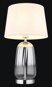 Globo 24142W - Lampă de masă CLASSY 1xE27/40W/230V alb/argintiu