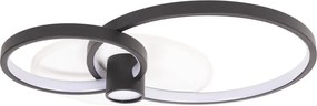 Plafoniera LED Horus Erste 65W, Design Lux Negru Auriu, Corp Iluminat Modern Geometrie 500x95mm, Lustra Premium pentru Living, Eficienta Energetica