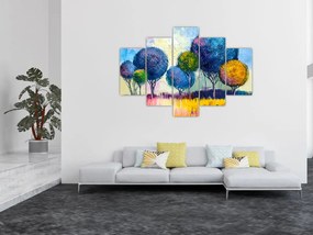 Tablou - Copaci, pictură în ulei (150x105 cm)