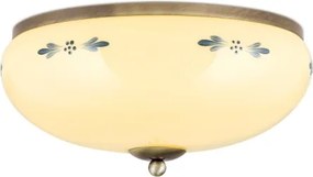 Orion - Plafonieră LANDHAUS, 3xE27/60W/230V, Ø 35 cm, bronz/bej/albastru