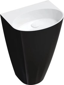 Lavoar freestanding Omnires Siena M+ negru - alb 55 cm