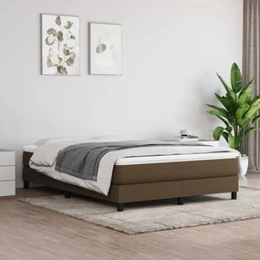 3120519 vidaXL Cadru de pat, maro închis, 140x200 cm, material textil