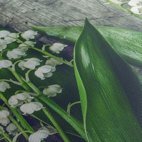 Tablou cu lăcrimioare (cu ceas) (90x30 cm)
