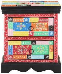 vidaXL Noptieră, multicolor, 40x35x45 cm, lemn prelucrat