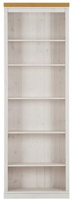 Bibliotecă albă din lemn de pin 74x223x37 cm Anita – Støraa