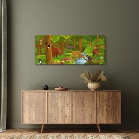 Tablou pentru copii cu animale (120x50 cm)