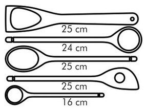 Set de 5 piese de ustensile de bucătărie Tescoma  WOODY