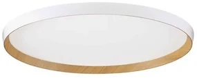 Plafoniera LED design decorativ VOMOS alb/lemn D-60cm