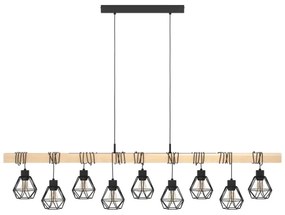 Eglo 44077 - Lustră suspendată pe cablu TOWNSHEND 9xE27/60W/230V