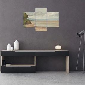 Tablou - Jean-Baptiste-Camille Corot, Beach Near Etretat, reproducere (90x60 cm)