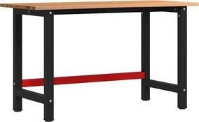 vidaXL Banc lucru maro deschis 140x60x81,5 cm lemn masiv stejar