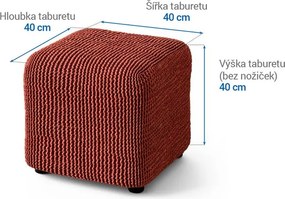 Gaico Huse bielastice COSTINA culoarea cupru taburet (40 x 40 x 40 cm)