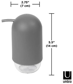 Dozator de săpun lichid gri din plastic 230 ml Touch – Umbra