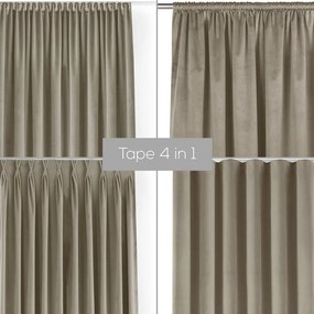 Draperie bej dimout (semi-opacă) din catifea 140x270 cm Velto – Filumi