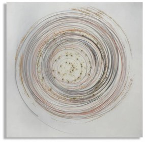 Tablou multicolor din lemn si panza, 80 x 2,8 x 80 cm, Circle A Mauro Ferreti