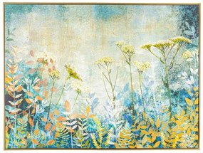 Tablou decorativ multicolor din lemn de Pin si panza, 120x3,2x90 cm, Galeria Flowers Bizzotto