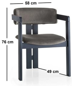 Scaun de sufragerie CO  Anthracite and Black