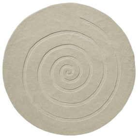 Covor rotund din lână Think Rugs Spiral, ⌀ 180 cm, crem ildeș