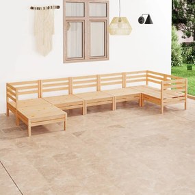 3082964 vidaXL Set mobilier de grădină, 7 piese, lemn masiv de pin