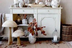 Set de 2 suporturi decorative tip centru de masă cu tavă, stil modern rustic, culoare naturală, din lemn reciclat, „Alpine”