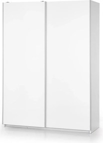 Dulap LIMA S1, alb, PAL laminat, cu 2 usi, 153x58x210 cm