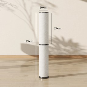 HOMCOM Lampă de Podea cu Telecomandă și Reglaj Temperatură 3000-6000K, Abajur din Material Textil, Ø20x135 cm, Bej | Aosom Romania