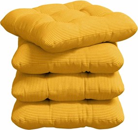 vidaXL Perne de Șezut 4 pcs Galben Deschis 40 x 40 cm