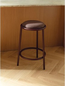 Scaun de bar burgundy din metal (înălțime șezut 68 cm) Hogo – noo.ma