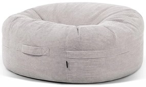 Fotoliu bean bag gri deschis cu tapițerie din catifea reiată Roll 135 – SLOWDOWN