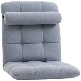 HOMCOM Fotoliu  cu suport pentru spate, scaun de lectura reglabil pe 5 niveluri, vizionarea televizorului si meditatie, gri