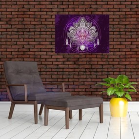 Tablou pe sticlă - Lotus (70x50 cm)