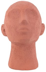 Statuetă decorativă PT LIVING Face Art, înălțime 22,8 cm, portocaliu teracotă