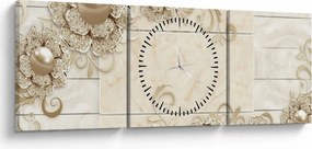 Tablou - Motiv decorativ (cu ceas) (90x30 cm)