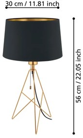 Eglo 39179 - Lampă de masă CAMPORALE 1xE27/60W/230V