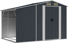 vidaXL Șopron de grădină, antracit, 277x192,5x179 cm, oțel galvanizat