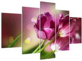 Tablou cu lalele roz (150x105 cm)