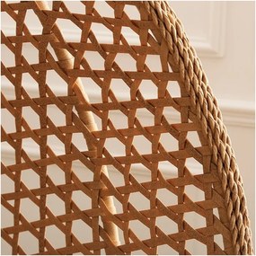 Scaun suspendat maro deschis TROPIKAL cu suport.