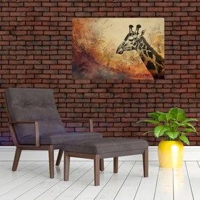 Tablou - Girafă, pictură (90x60 cm)