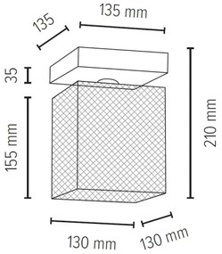 Plafonieră Spot-Light 8175174 NORMAN WOOD 1xE27/25W/230V stejar mat