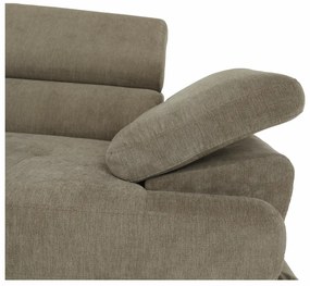 Colţar cu spaţiu de depozitare, maro deschis, material textil, stânga, BUTON R