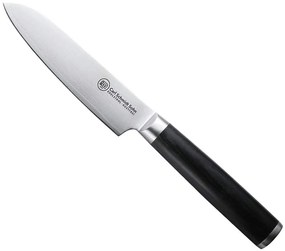 Cutit santoku otel Damask HRC 60 Konstanz, Carl Schmidt Sohn, 12 cm, maner negru, 071318